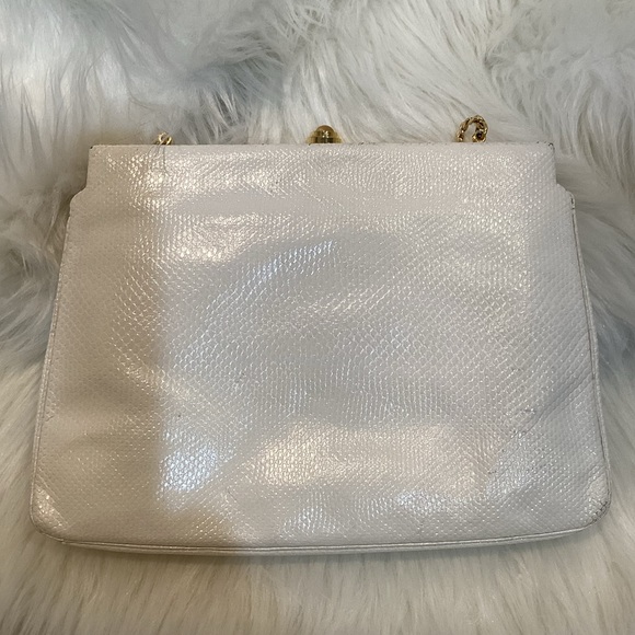 Vintage JUDITH LEIBER Ivory Clutch Shoulder Bag | Good vintage condition - Picture 2 of 16
